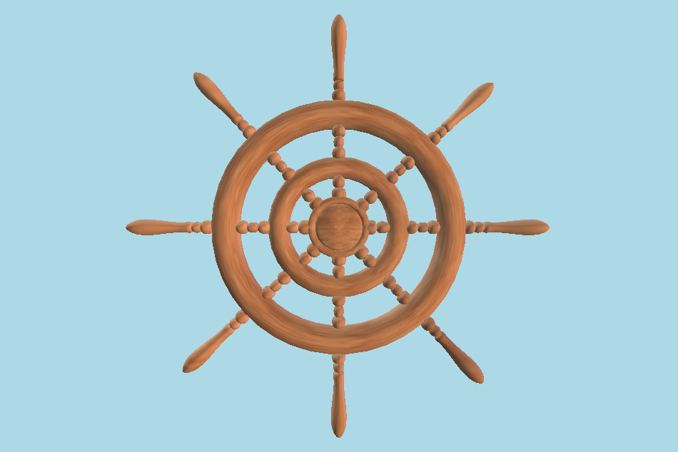 Ship Helm 3d model
